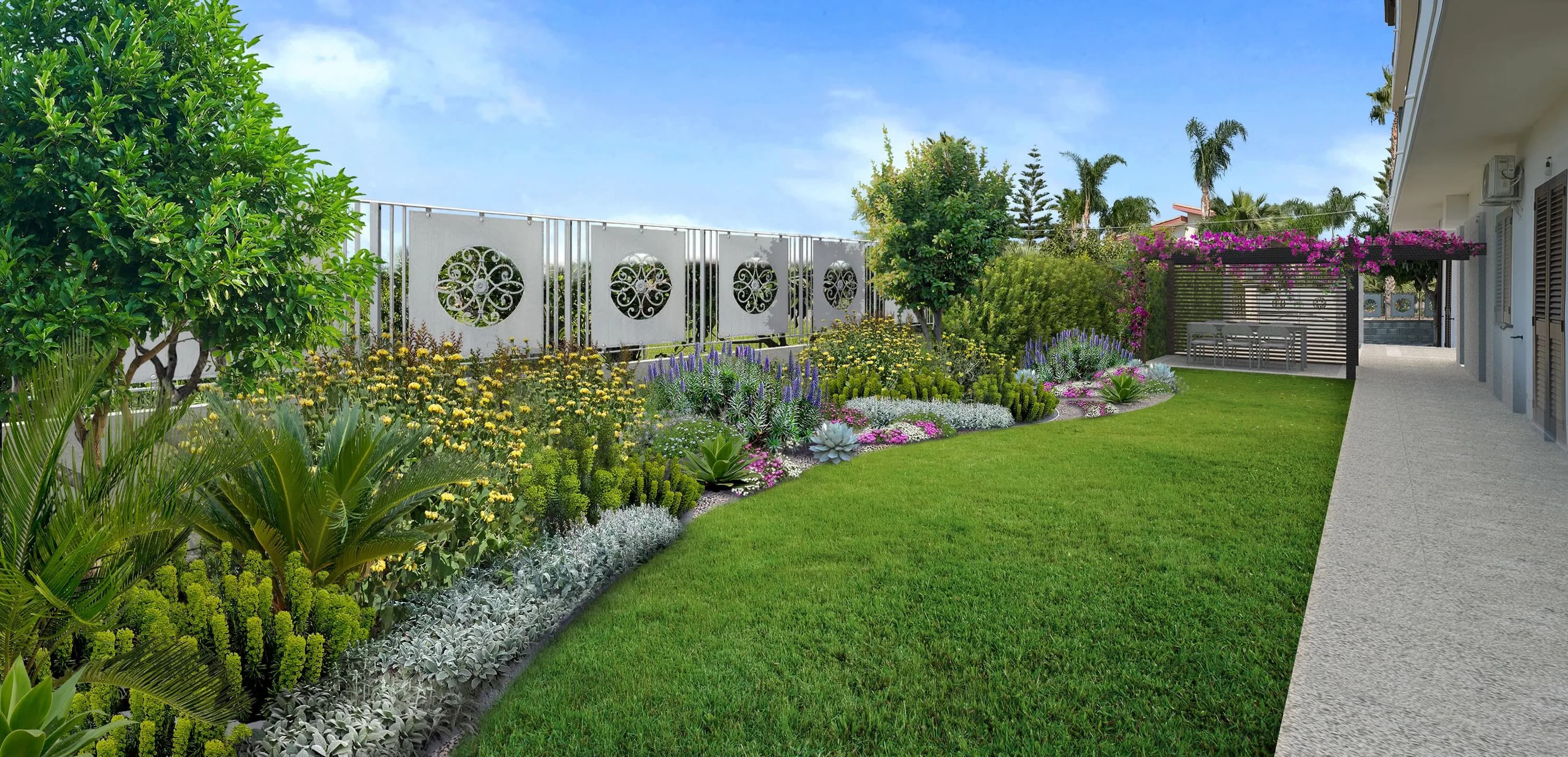 progettazione giardino, giardino mediterraneo, giardino con ghiaia, drygarden